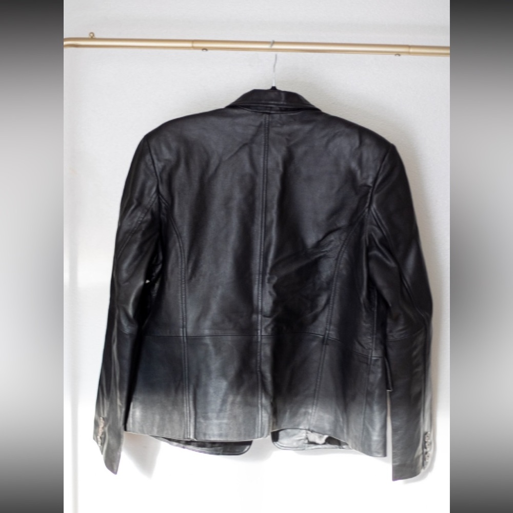 Leather Blazer Jacket - image 2